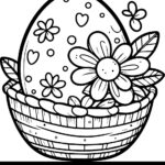 Cut Out Blank Easter Egg Coloring Pages For Kids Vector Image With Regard To Printable Easter Eggs Coloring Pages For Preschoolers