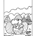 Dinosaur Easter Coloring Sheet For Kids   Free, Printable, Download Pertaining To Printable Easter Dinosaur Coloring Pages
