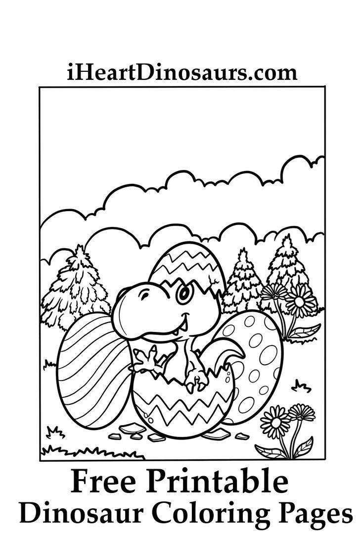 Dinosaur Easter Coloring Sheet For Kids - Free, Printable, Download pertaining to Printable Easter Dinosaur Coloring Pages