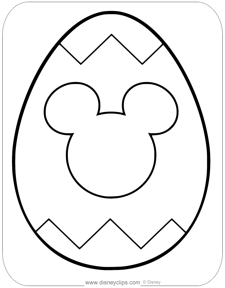 Disney Easter Egg Coloring Pages | Disneyclips with Free Printable Mickey Mouse Easter Eggs Coloring Pages