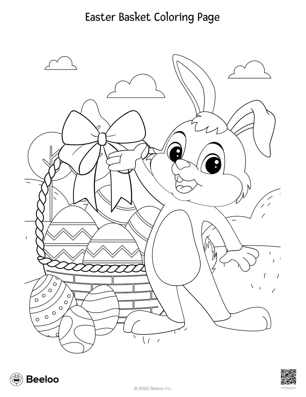 Easter Basket Coloring Page • Beeloo Printable Crafts And with Printable Easter Basket Coloring Pages