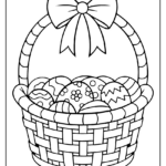 Easter Basket Coloring Page   Sketch Repo Intended For Easter Basket Coloring Pages Printable