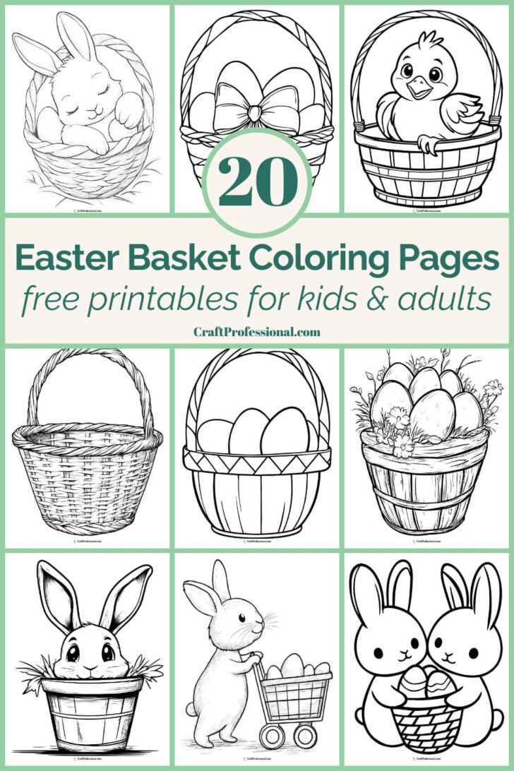 Free Printable Easter Basket Coloring Pages