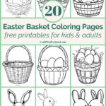 Easter Basket Coloring Pages, Free Printable Designs For Kids & Adults Within Printable Easter Coloring Pages For Preschoolers