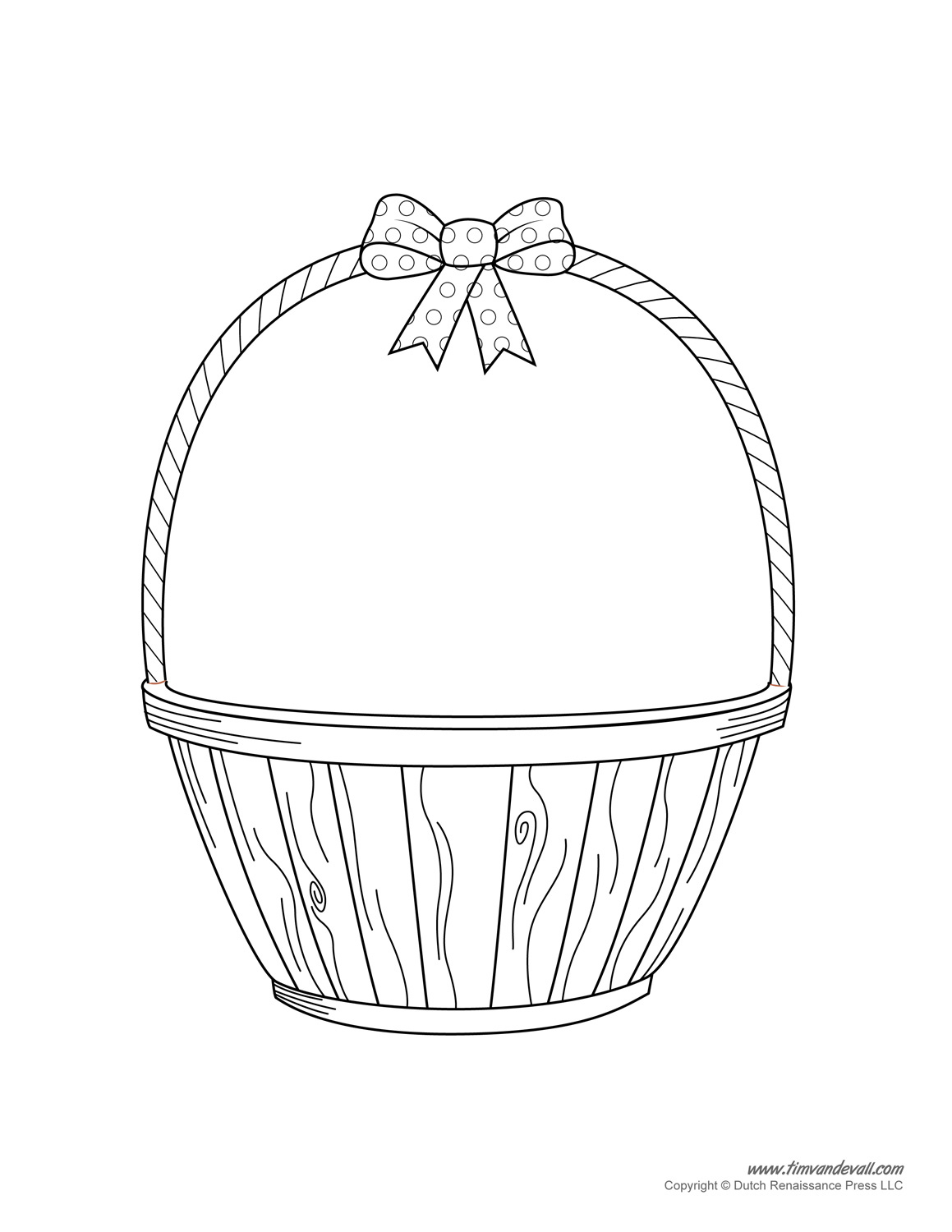 Easter Basket - Tim&amp;#039;S Printables throughout Empty Easter Basket Coloring Pages Printable