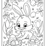Easter Bunny Coloring Pages (13 Free Printable Pdf Pages)   Cute Intended For Crayola Printable Easter Coloring Pages