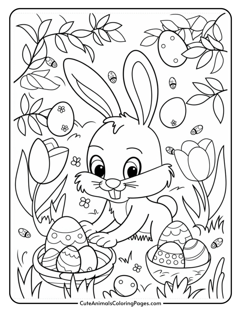 Easter Bunny Coloring Pages (13 Free Printable Pdf Pages) - Cute intended for Crayola Printable Easter Coloring Pages