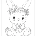 Easter Bunny Coloring Pages (Free Printables) In Printable Cute Easter Coloring Pages