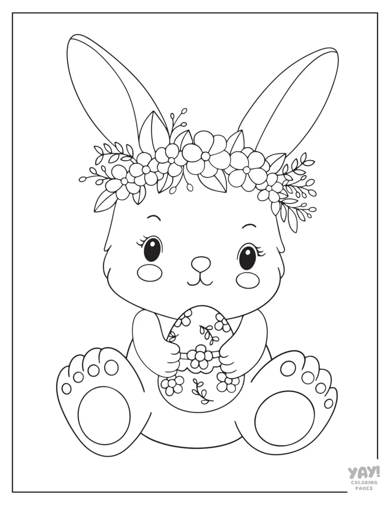 Easter Bunny Coloring Pages (Free Printables) in Printable Cute Easter Coloring Pages