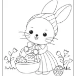 Easter Bunny Coloring Pages (Free Printables) Intended For Printable Easter Bunny Coloring Page