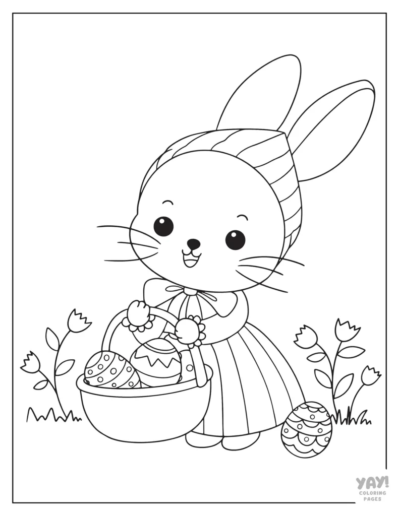 Easter Bunny Coloring Pages (Free Printables) intended for Printable Easter Bunny Coloring Page