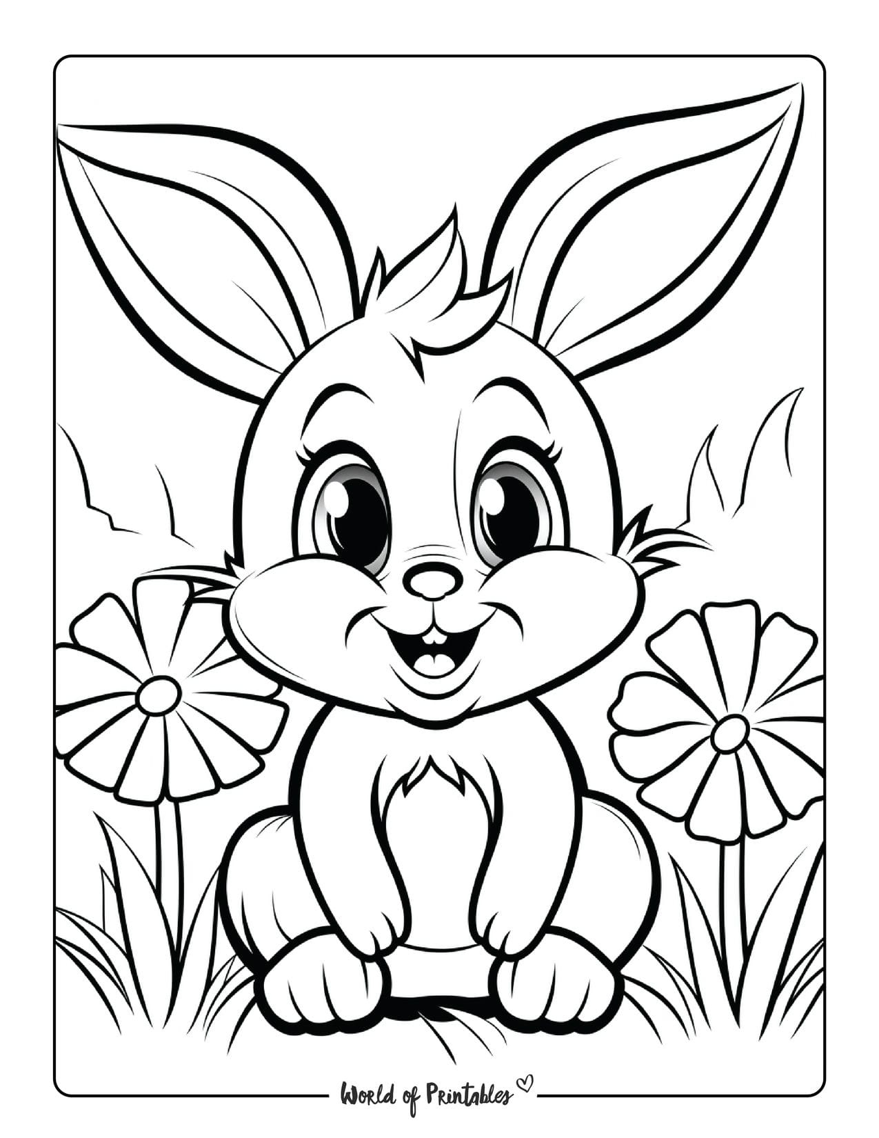 Easter Bunny Coloring Pages - World Of Printables pertaining to Easter Bunny Coloring Page Printable