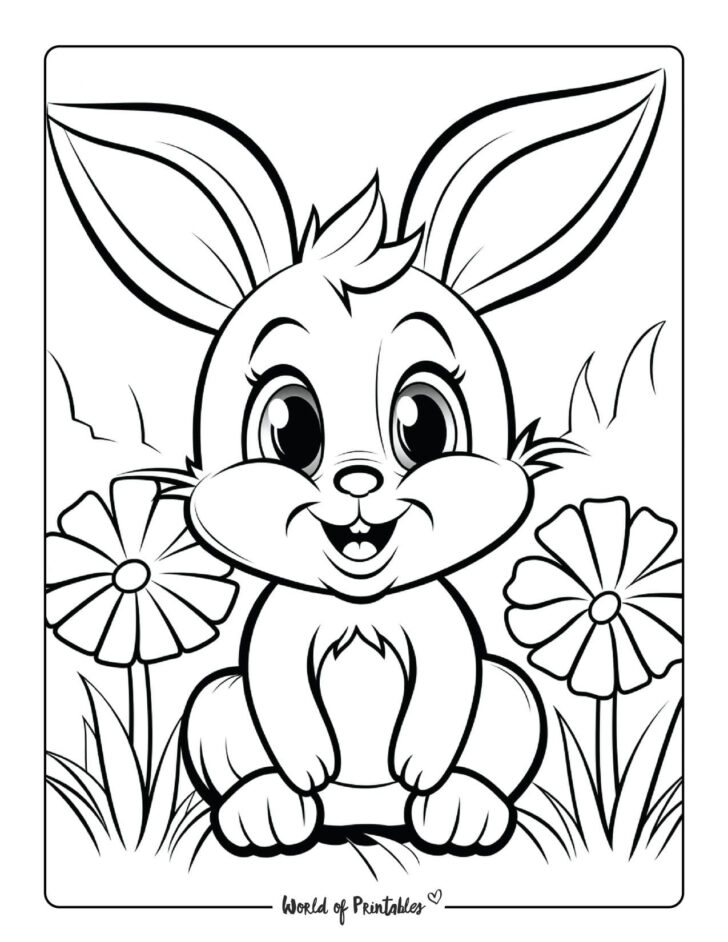 Printable Easter Bunny Coloring Pages