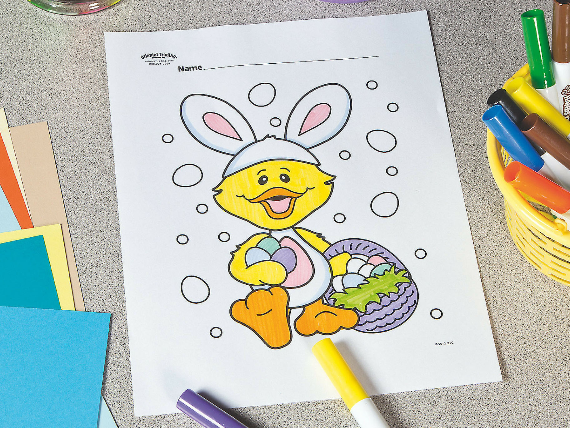 Easter Bunny Duck Free Printable Coloring Page | Fun365 with regard to Free Printable Coloring Pages Easter Hooray Heroes