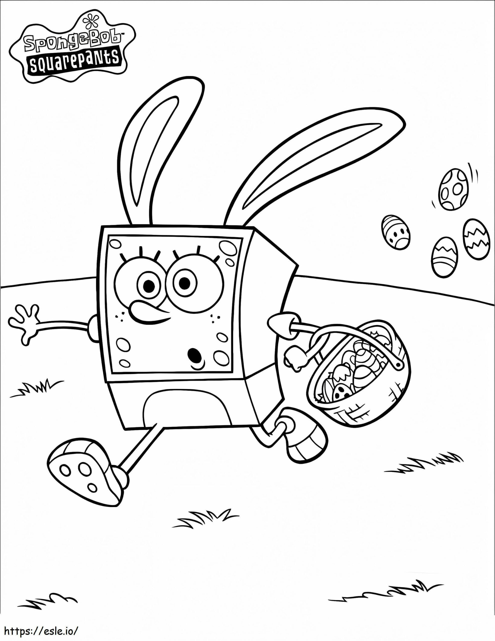 Easter Bunny Spongebob Coloring Page pertaining to Printable Spongebob Easter Coloring Pages