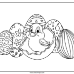 Easter Chick Coloring Page   Sketch Repo With Printable Easter Chick Coloring Pages