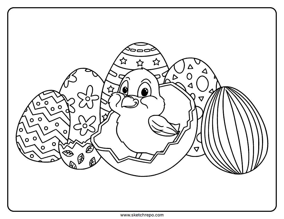 Easter Chick Coloring Page - Sketch Repo with Printable Easter Chick Coloring Pages