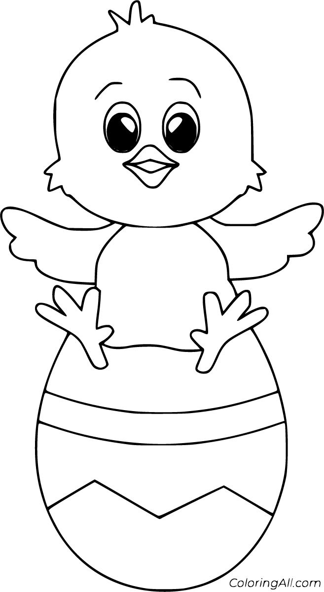 Free Printable Easter Chicks Coloring Pages