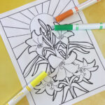 Easter Coloring Page For Free Printable Easter Lilies Coloring Pages