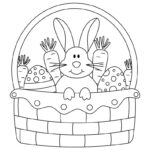 Easter Coloring Pages   51 Free Printables | Printabulls In Printable Easter Basket Coloring Pages