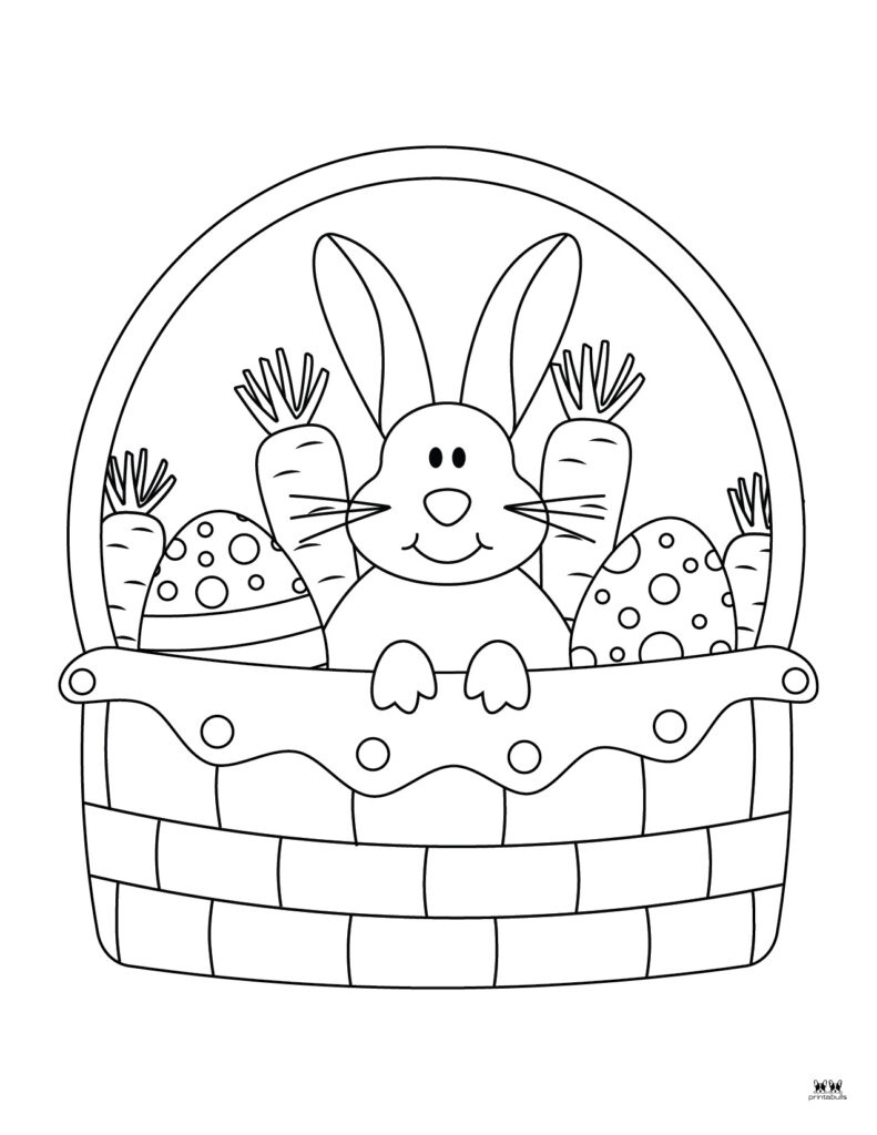 Easter Coloring Pages - 51 Free Printables | Printabulls in Printable Easter Basket Coloring Pages
