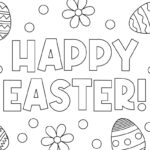 Easter Coloring Pages   51 Free Printables | Printabulls With Regard To Happy Easter Printable Coloring Pages