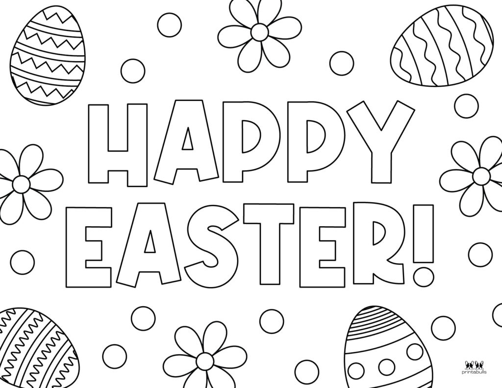 Easter Coloring Pages - 51 Free Printables | Printabulls with regard to Happy Easter Printable Coloring Pages