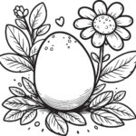 Easter Coloring Pages Eggs And Flowery Charm, Free Printable Full With Free Printable Full Size Easter Eggs Coloring Pages