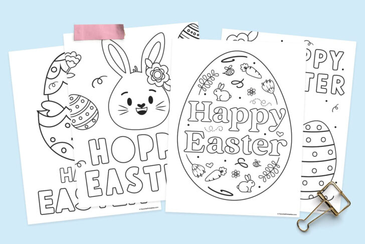 Happy Easter Printable Coloring Pages