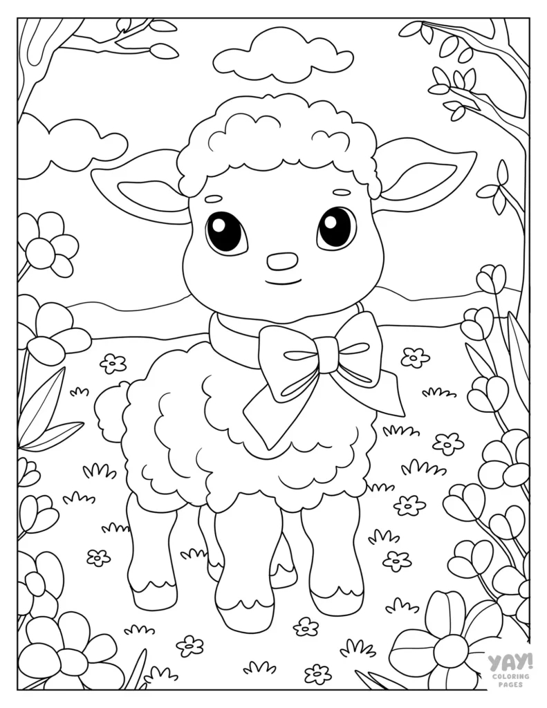 Easter Coloring Pages (Free Printables) for Free Printable Easter Lamb Coloring Pages