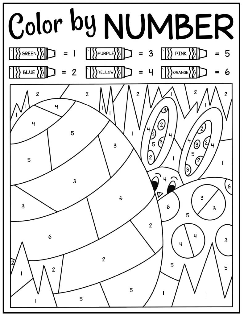Easter Colornumber - Free Download! - Kids Activity Zone intended for Free Printable Easter Color by Number Pages For Adults