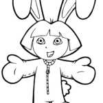 Easter Dora Coloring Page | Free Printable Coloring Pages Pertaining To Free Printable Dora Easter Coloring Pages