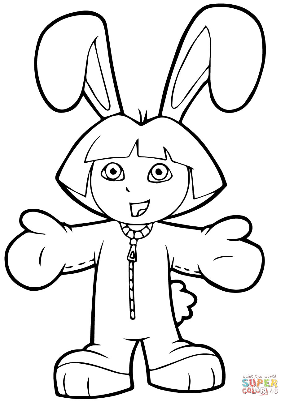 Easter Dora Coloring Page | Free Printable Coloring Pages pertaining to Free Printable Dora Easter Coloring Pages