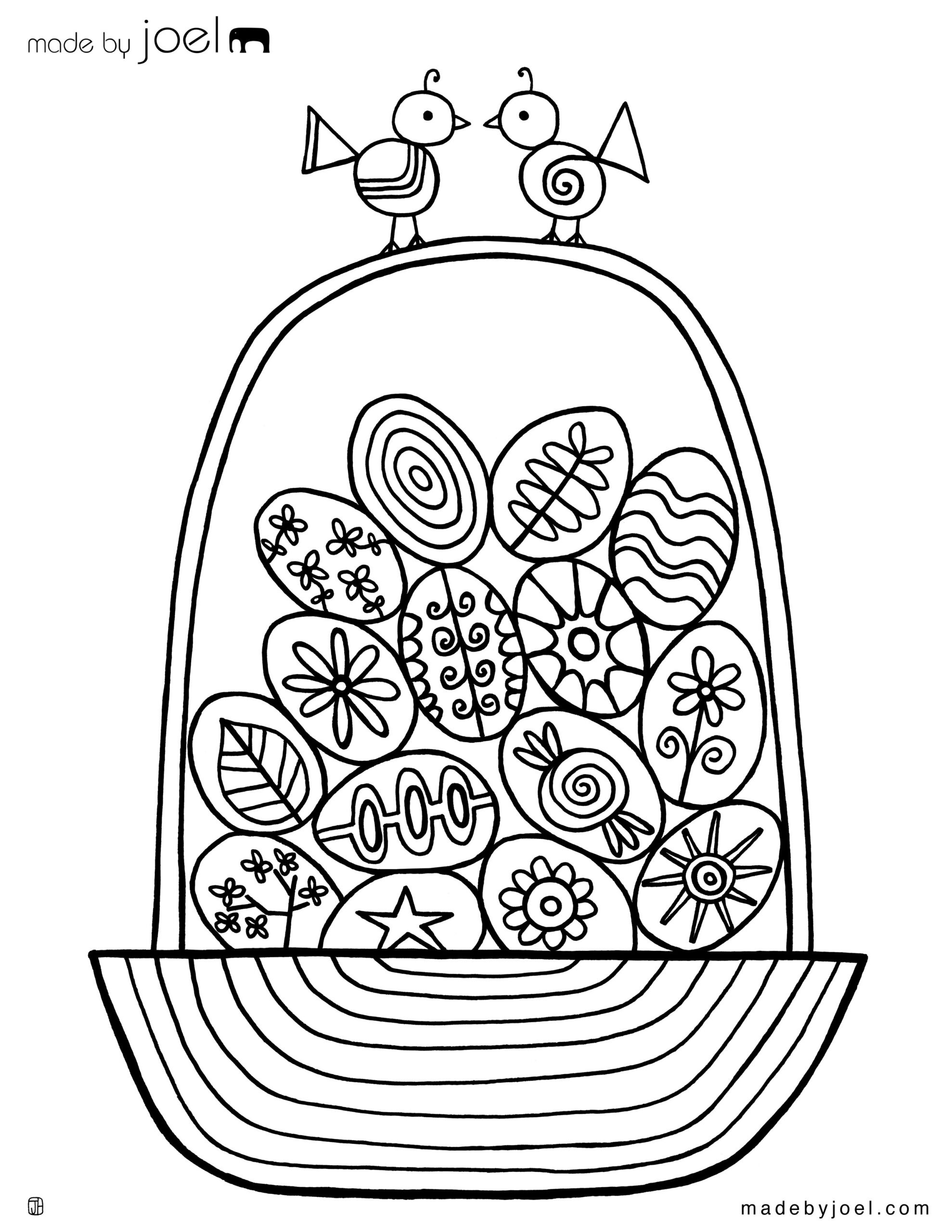 Easter Egg Basket Coloring Sheet – Madejoel with regard to Easter Eggs Basket Coloring Pages Free Printable