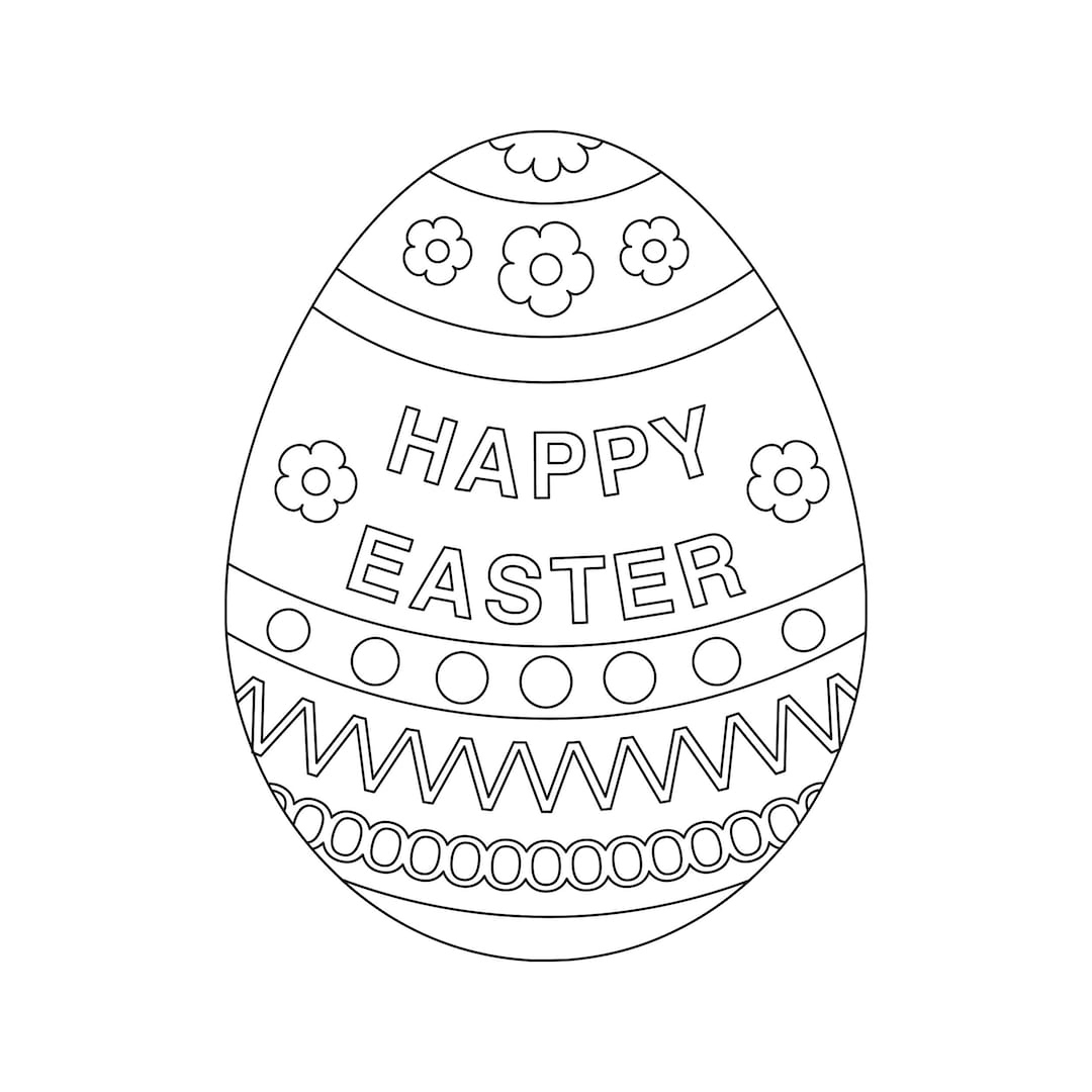 Easter Egg Coloring Page, Easter Egg Colouring In Page,Easter Egg inside Easter Eggs Color Pages Printable