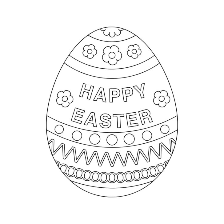 Printable Coloring Pages of Easter Eggs