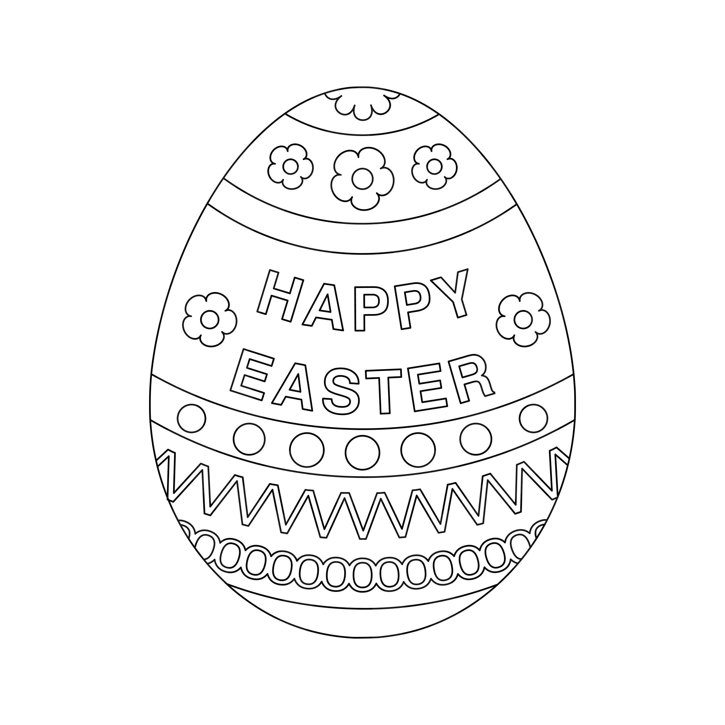 Easter Egg Coloring Page, Easter Egg Colouring In Page,Easter Egg regarding Printable Coloring Pages Of Easter Eggs