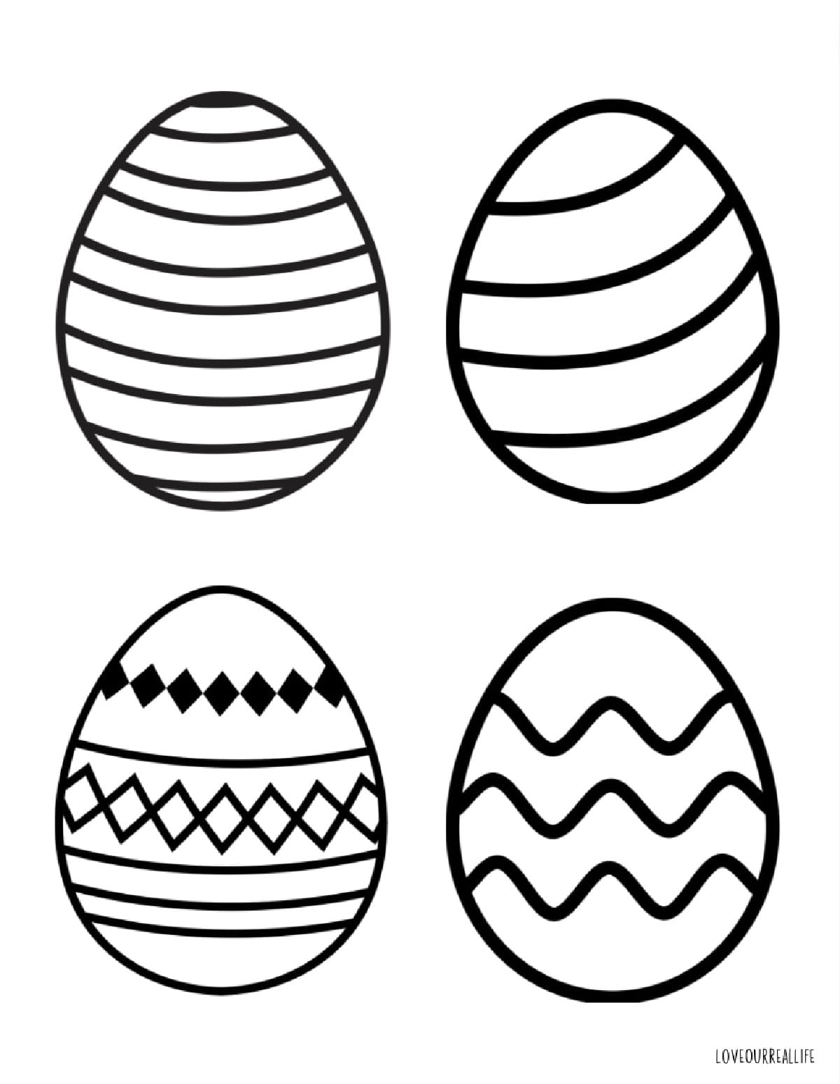 Easter Egg Coloring Pages And Free Printable Egg Templates ⋆ Love regarding Easter Eggs Coloring Pages Printable