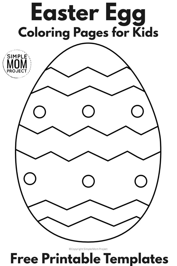 Easter Egg Coloring Pages For Kids With Free Printable Templates intended for Printable Templates Free Printable Easter Eggs Coloring Pages