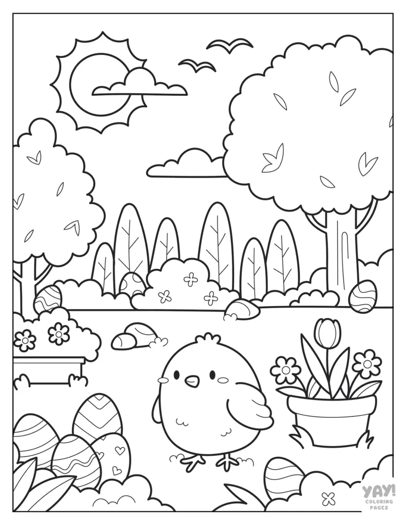 Easter Egg Coloring Pages (Free Printables) within Printable Easter Eggs Hunt Coloring Pages