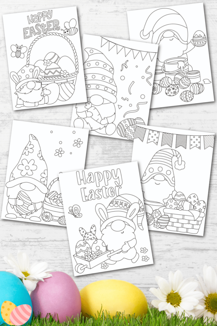 Free Printable Easter Gnome Coloring Pages