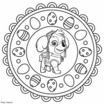 Easter Mandala With Paw Patrol Coloring Page With Regard To Paw Patrol Easter Coloring Pages Printable