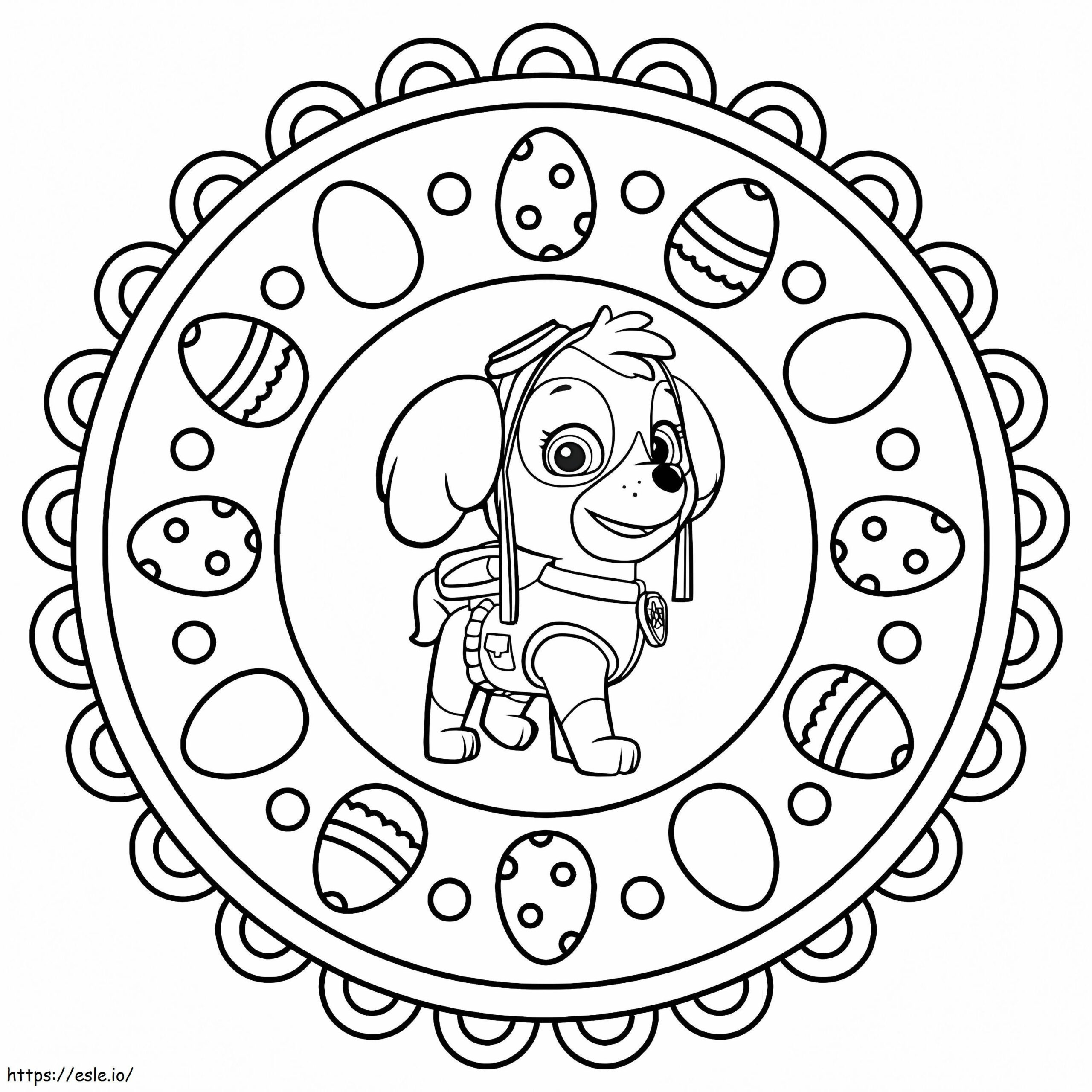 Easter Mandala With Paw Patrol Coloring Page with regard to Paw Patrol Easter Coloring Pages Printable