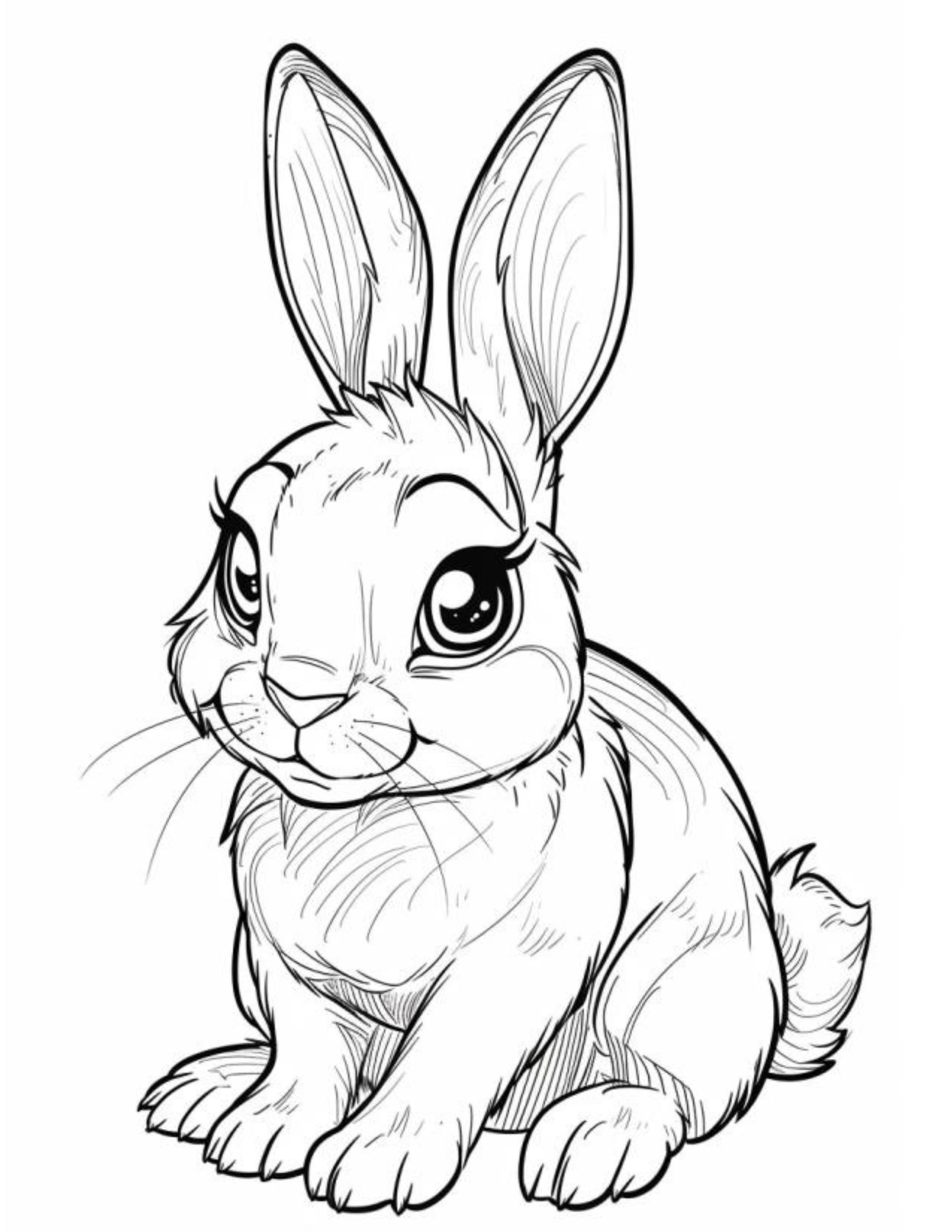 🐰 Hop To It! Free Printable Easter Bunny Coloring Pages 🎨 — Sew inside Free Printable Easter Bunny Coloring Page