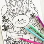 Free Easter Coloring Page   Easter Bunny   Pineapple Paper Co. For Printable Easter Coloring Pages For Kids