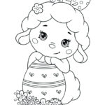 Free Printable Coloring Page | Funny Lamb With An Easter Egg Within Free Printable Easter Lamb Coloring Pages