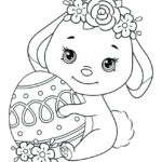 Free Printable Coloring Page | Paschal Lamb Wearing A Crown Of Flowers Intended For Free Printable Easter Lamb Coloring Pages