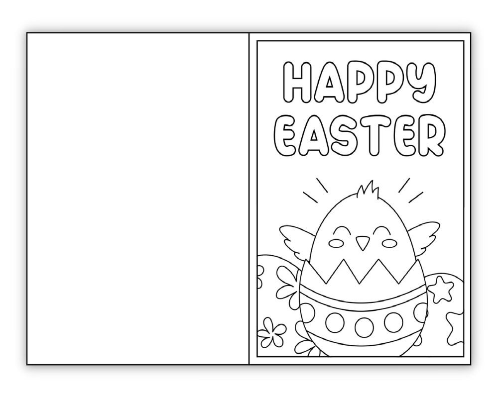 Free Printable Easter Cards To Color (Perfect For Kids!) - The intended for Printable Easter Card Coloring Page