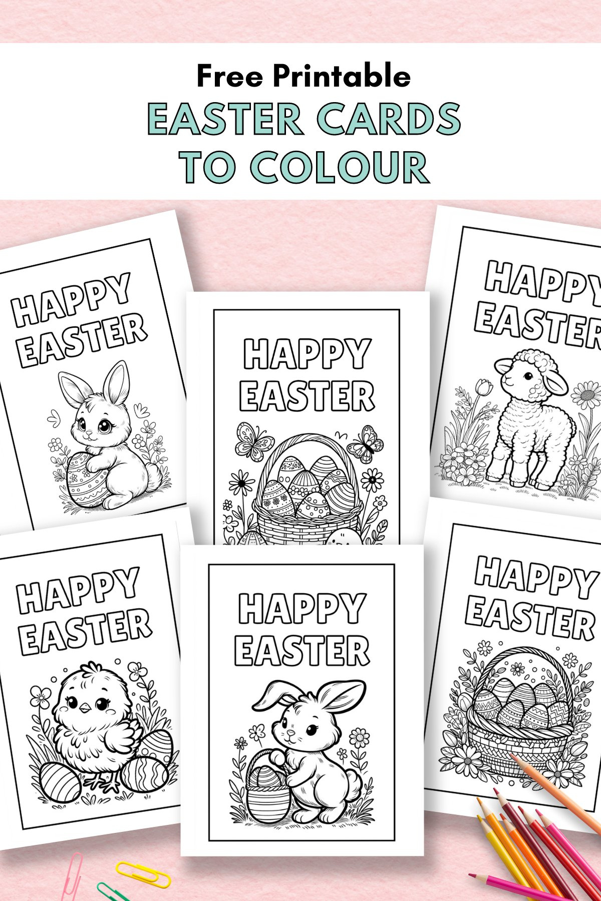 Free Printable Easter Cards To Colour — Gathering Beauty throughout Free Printable Easter Cards Coloring Pages