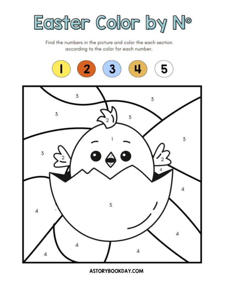 Free Printable Easter Color by Number Pages For Adults